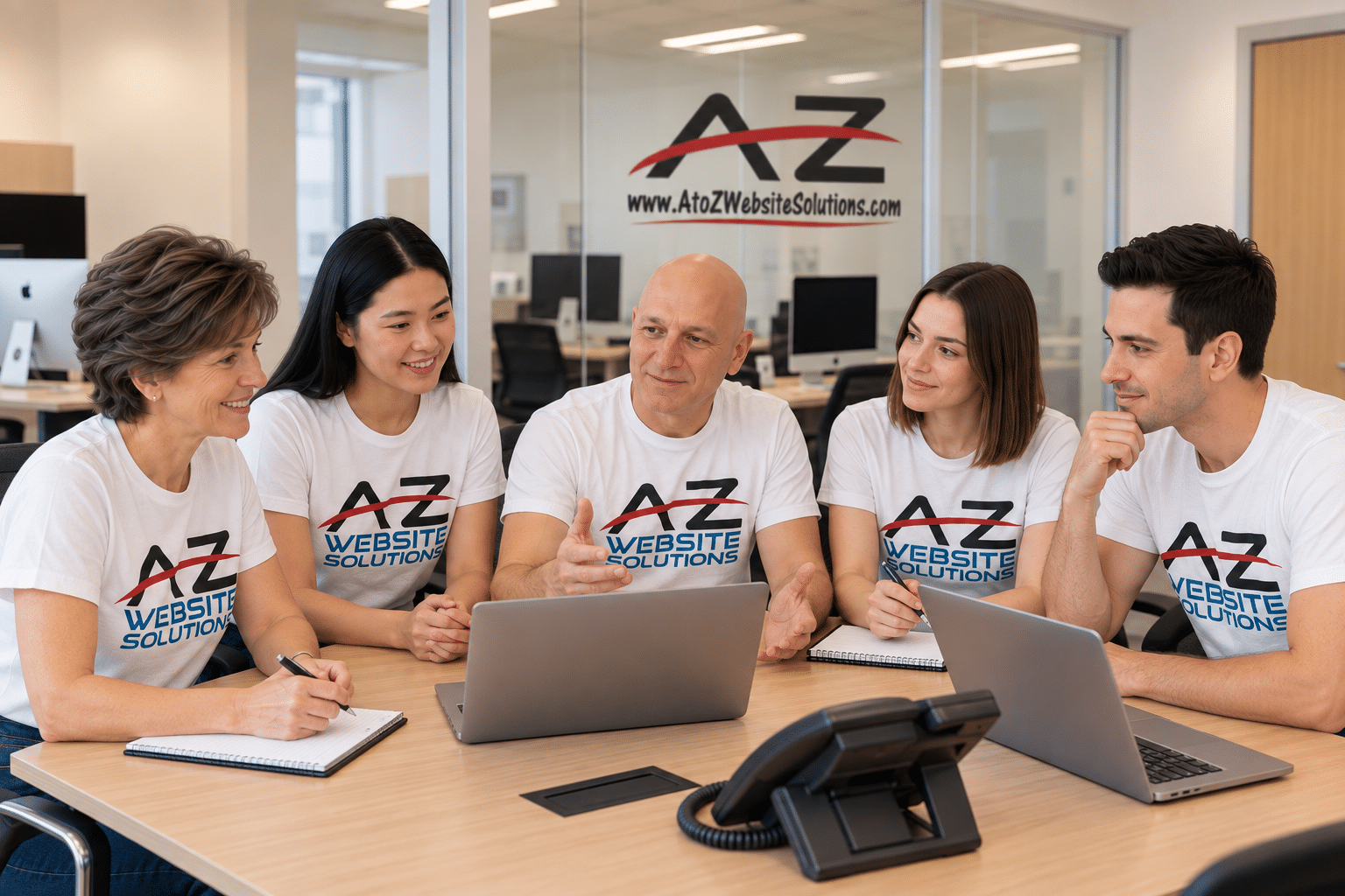 A to Z Website Solutions team working together